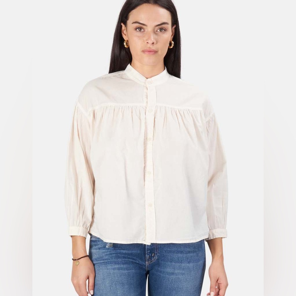 Mother The Gatherer blouse in pale peach